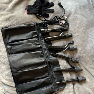 Anjou interchangeable curling iron / wand set